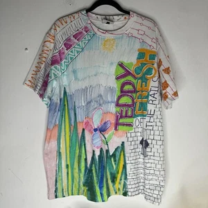 Teddy Fresh Scribble Doodle Hila Klein Cotton Tee Unisex Size Large Super Rare - Bild 1 von 11