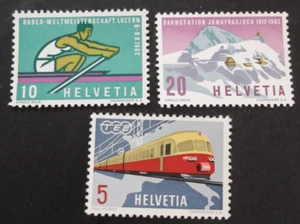 Schweiz 1962 Sc # 412-14 Jahresveranstaltungen Jungfraujoch, Zug postfrisch OVP!!! - Bild 1 von 2