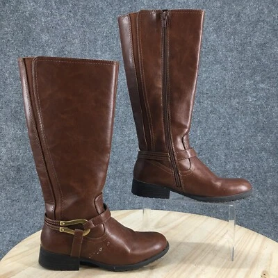 Botas LifeStride para mujer 6 M Xena altas con cremallera lateral botas de montar marrón imitación cuero Foto 1 de 4