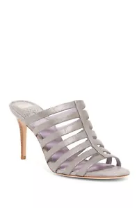 Johnston & Murphy Sally Caged Slide Sandal, Silver Suede, Women Size 9, $188 NEW - Picture 1 of 7
