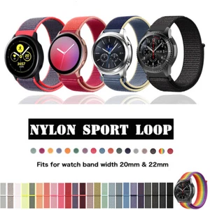 20/22mm Nylon Sport Loop Band für Samsung Galaxy Watch 3 4 5 6 Active 2 40/44 S3 - Bild 1 von 63
