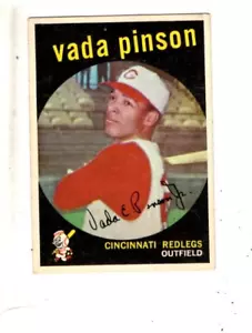 TOPPS - 1959 VADA PINSON - CINCINNATI REDLEGS - TOPPS #448 TRADING CARD - Imagen 1 de 2