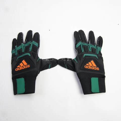 Miami Hurricanes adidas Gloves - Lineman Men's Black New Cover