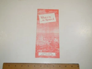 Aug Sept 1958 What's On In Montreal Brochure Cultural Theatrical Sporting Events - Picture 1 of 3
