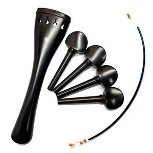 Clavijas de montaje de madera de ébano para violonchelo 3/4 línea final intestino trasero ojos parisinos - Imagen 1 de 4