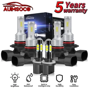 For Chevrolet Blazer 1997-2005 LED Headlight Kit + Fog Light Bulbs Combo 6x 60W - Picture 1 of 16