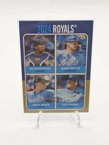 #75TQ-14 Kansas City Royals 2024 Topps Heritage Team Quads Witt Jr Perez Ragans - Bild 1 von 4