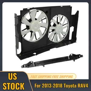Ventilador de refrigeración del radiador para Toyota RAV4 2013-2018 montaje doble con marco de cubierta - Imagen 1 de 18