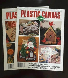 Leisure Arts Plastic Canvas Corner December 1990 & September 1992 - Picture 1 of 6