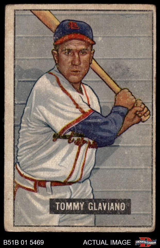 1951 Bowman #301 Tommy Glaviano Cardinals 1 - POOR - Image 1 of 1