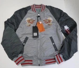 ALPHA INDUSTRIES MA-1 SOUVENIR DOUBLE DRAGON JACKET Men's Size XS BRAND NEW - Picture 1 of 18