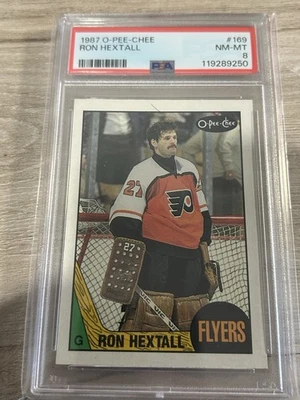1987 OPC O-Pee-Chee #169 Ron Hextall RC PSA 8 NM-MT - Image 1 of 2