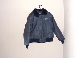 Vintage blue Amtrak bomber Jacket lined worker coat xl 30th st stat. phila - Picture 1 of 6