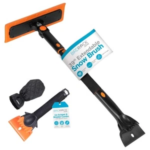 39" Extendable Snow Brush & Ice Scraper Glove for Car | 14" Wide Foam Head | ... - Picture 1 of 9
