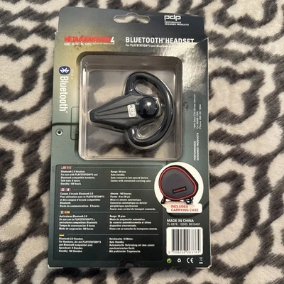 Metal Gear Solid 4 MKII Pdp Bluetooth Headset w/ Carrying Case New - Image 1 of 4