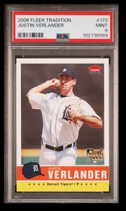 2006 Fleer Tradition Justin Verlander Rookie PSA 9 #173 - Picture 1 of 2