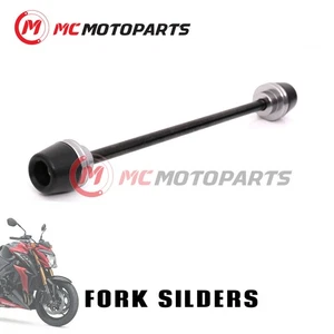 Silver Front Fork Sliders Protectors For Suzuki GSX S1000F ABS 17 18 19 - Picture 1 of 3