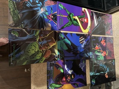 1995 BATMAN FOREVER METAL PRINTS Set (8) Fleer jumbo oversized 6.5x10 Rare - Image 1 of 4