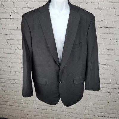 Tom James Black Executive Collection Notch Blazer Sport Coat USA Made Size 42 - Image 1 of 4