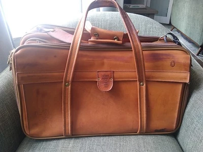 Vintage Hartmann 747 Belting Leather Expandable Carry On Luggage - Image 1 of 4
