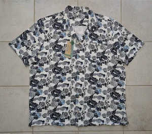 Taylor Vintage Men's XXXL Stretch Button Up Shirt Dragon Asian Print NEW - Picture 1 of 7