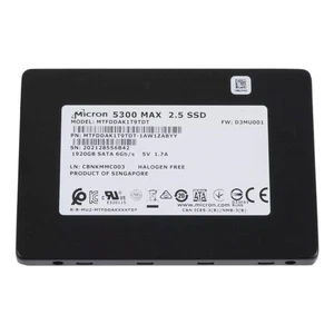 Micron 5300 MAX 1.92TB SSD SATA 6Gb/s Solid State Drive MTFDDAK1T9TDT-1AW1ZABYY - Picture 1 of 1