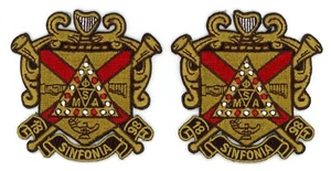 PHI MU ALPHA Shield / Crest Patches (2 patches) emblems 2 7/8" - Picture 1 of 1