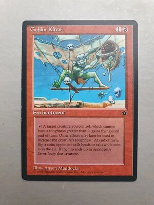Goblin Kites MTG Fallen Empires (1994) Uncommon Red Enchantment NM - Image 1 of 2