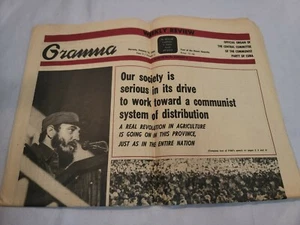 GRAMMA - Periódico La Habana Cuba - 14 de enero de 1968 Fidel Castro Portada ¡¡RARA!!!  - Imagen 1 de 4