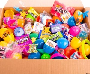 2500 Lot Bulk Pre-Filled Easter Eggs, Solid, Mixed Brand Candy Chocolate & Toys - Picture 1 of 8