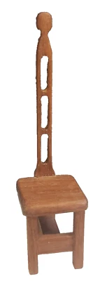 SOUTHWEST/SPANISH Handmade Doll House 1:12 Scale? Walnut ARTISAN CHAIR Furniture - Image 1 of 4