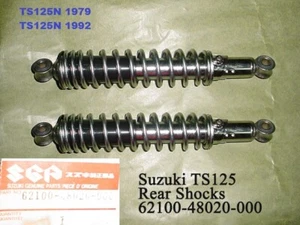 Suzuki TS125 Rear Shock Absorber x2 NOS TS125N Suspension Cushion 62100-48020 - Bild 1 von 1