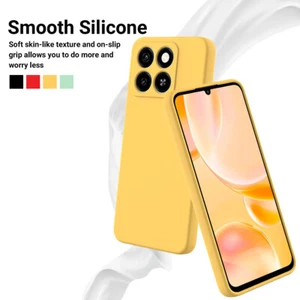 Para ZTE Blade A35, Lujo Suave Silicona Líquida Piel Tacto Sensación Estuche Cubierta + Correa - Imagen 1 de 33
