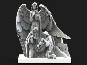 3D Modell STL Datei für CNC Oberfräse Laser & 3D Drucker Geburt Jesu 4 - Bild 1 von 1