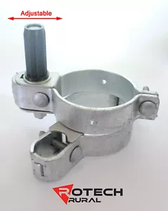 100NB Farm Gate Adjustable Hinge Kit for Round 115mm Post Heavy Duty Galvanised - Picture 1 of 4