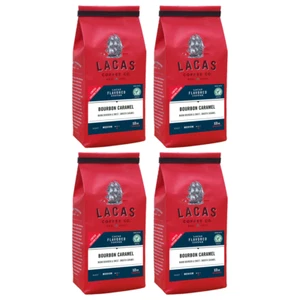 Lacas Coffee Company Bourbon Caramelo Tostado Medio Paquete de 4 12oz - Imagen 1 de 6