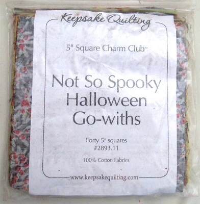 Keepsake Quilting "Not So Spooky Halloween Go-Withs" Charm Packs (40pcs)  - Image 1 of 2