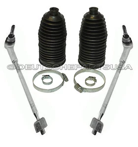 Tie Rod Rods Inner + Outer ASSEMBLY + RACK BOOT KIT for PORSCHE CAYENNE SET 4 - Picture 1 of 5