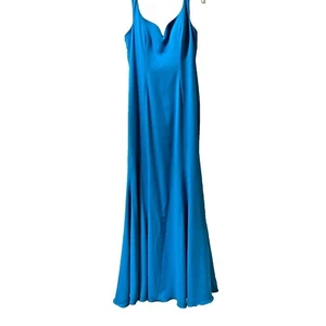 Badgley Mischka Gown 12 Trumpet Dress Sleeveless Sweetheart Neck Minimalist - Picture 1 of 13
