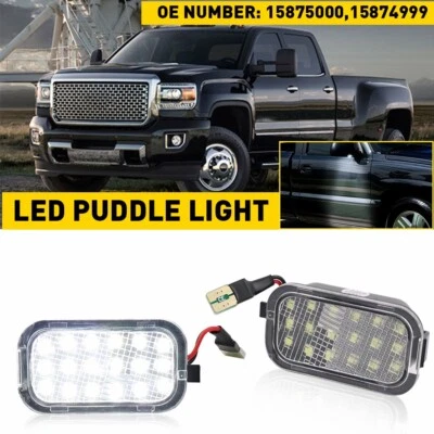 Luces LED de charco de espejo lateral para Silverado Sierra 1500 2500 3500 HD 2003-2006 Foto 1 de 4