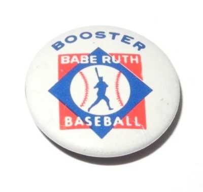 1960's Baseball Pin Button Coin Babe Ruth League Tournament Booster Pinback v2 - Image 1 of 2