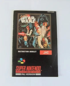 SUPER STAR WARS SUPER NINTENDO / SNES INSTRUCTION BOOKLET / MANUAL - Imagen 1 de 3