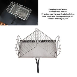 Foldable Stainless Steel Camping Toaster For Picnic Portable Stove Toaster - Picture 1 of 22