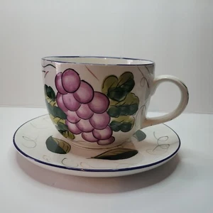 Juego de taza y platillo sopa Houston Harvest Fruitvine - Imagen 1 de 18