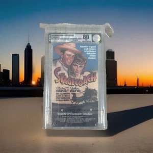 John Wayne Stagecoach (VHS) NEW & SEALED - GRADED 80 VGA 1990 Warner Home Video - Picture 1 of 4