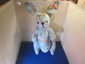 Vintage, hausgemacht, 14 Zoll Baumwolle Stofftier Osterhase/Hase - Bild 1 von 5