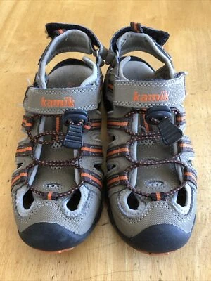 Sandálias masculinas Kamik (Iguana) - Bronzeado com detalhes laranja - Tamanho 1 - Imagem 1 de 4