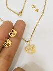 Love Shine  - 18k Gold Plated Necklace Earrings -  Gift  Uk Set Jewellery