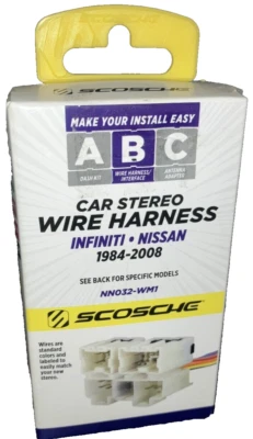 SCOSCHE Car Stereo Connector Wire Harness for Car Stereo (NN032-WM1) - Image 1 of 3