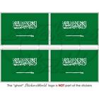 SAUDI-ARABIEN Flagge ARABISCHEN Fahne 50mm Auto Aufkleber x4 Vinyl Stickers